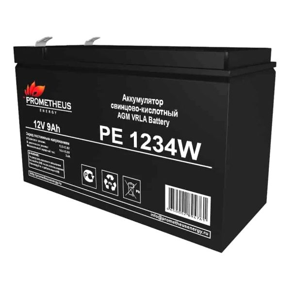 Аккумулятор для ИБП Prometheus Energy PE 1234 W 12 В 9 Ач