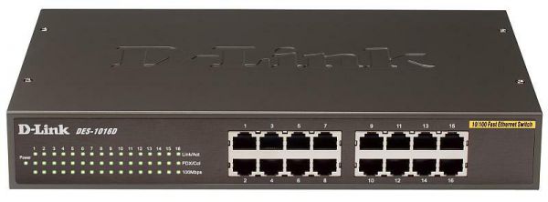 Коммутатор D-link DES-1016D 16x10/100 Мбит/сек, неуправляемый des-1016d/i1a