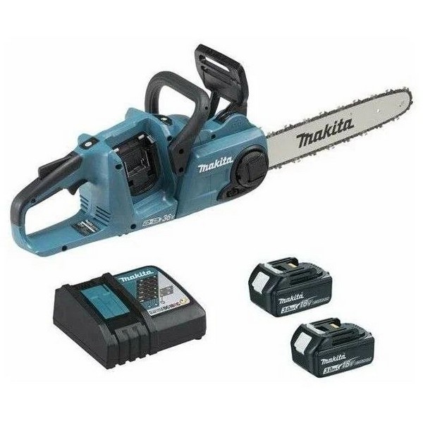 Электрическая цепная пила Makita DUC353Z+BL1850Bx2+DC18RC